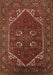 Machine Washable Persian Brown Traditional Rug, wshurb2849brn