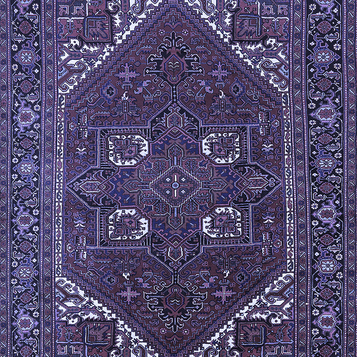 Machine Washable Persian Blue Traditional Rug, wshurb2849blu