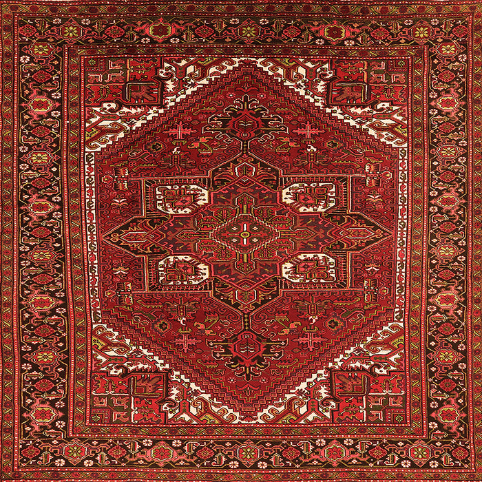 Square Persian Orange Traditional Rug, urb2849org