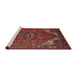 Sideview of Machine Washable Industrial Modern Dark Almond Brown Rug, wshurb2850