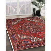 Mid-Century Modern Dark Almond Brown Persian Rug, urb2850