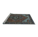 Sideview of Machine Washable Persian Light Blue Traditional Rug, wshurb2850lblu