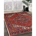 Mid-Century Modern Dark Almond Brown Persian Rug in Family Room, urb2850