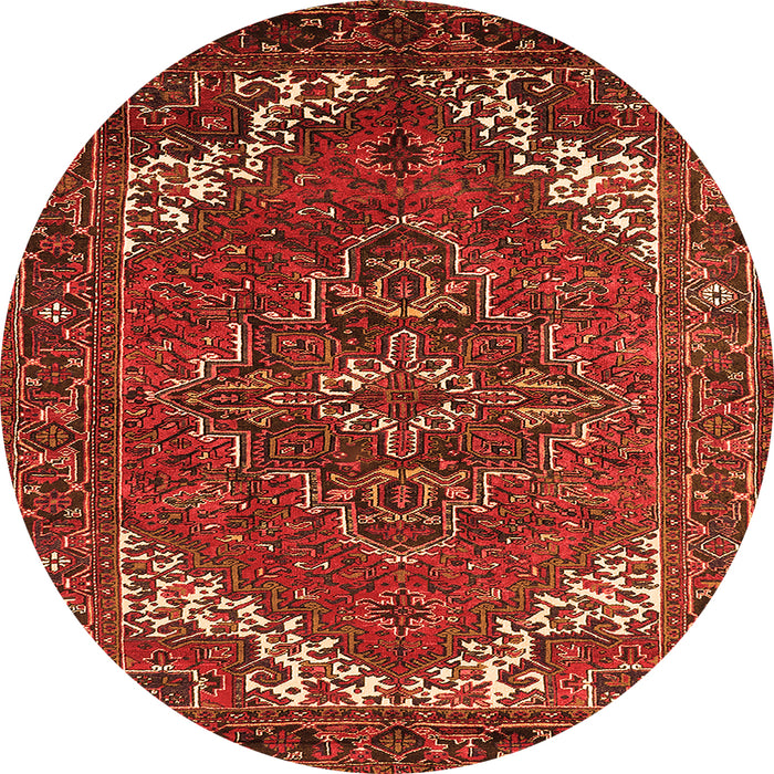 Round Persian Orange Traditional Rug, urb2850org