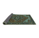 Sideview of Persian Turquoise Traditional Rug, urb2850turq