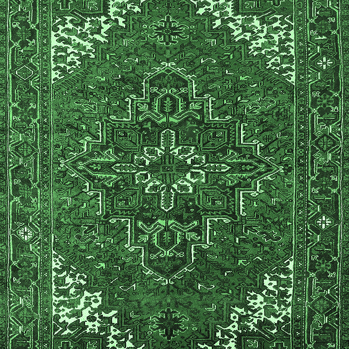 Machine Washable Persian Emerald Green Traditional Area Rugs, wshurb2850emgrn