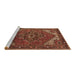 Sideview of Machine Washable Persian Brown Traditional Rug, wshurb2850brn