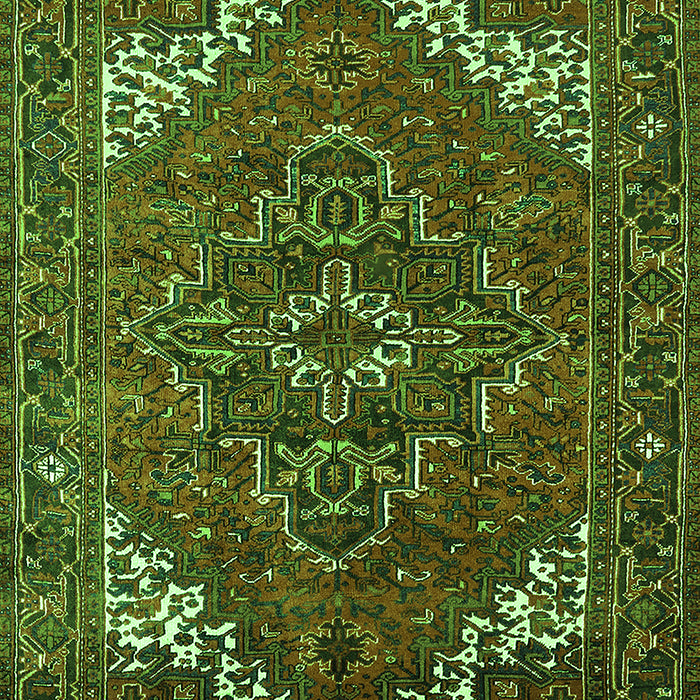 Machine Washable Persian Green Traditional Area Rugs, wshurb2850grn