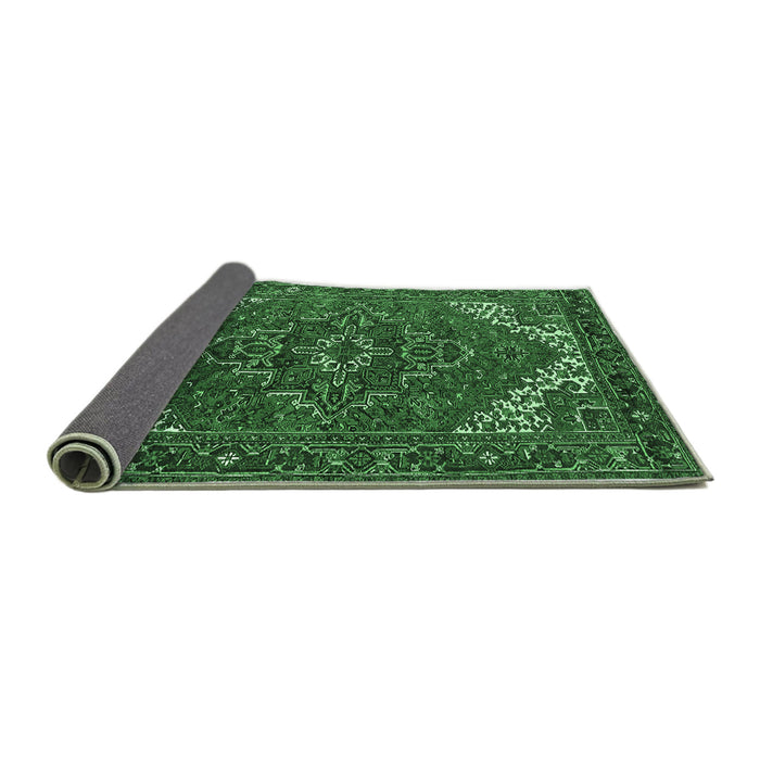 Sideview of Persian Emerald Green Traditional Rug, urb2850emgrn