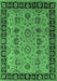 Machine Washable Oriental Emerald Green Traditional Area Rugs, wshurb2851emgrn