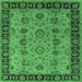 Square Oriental Emerald Green Traditional Rug, urb2851emgrn