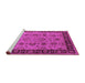 Sideview of Machine Washable Oriental Pink Traditional Rug, wshurb2851pnk