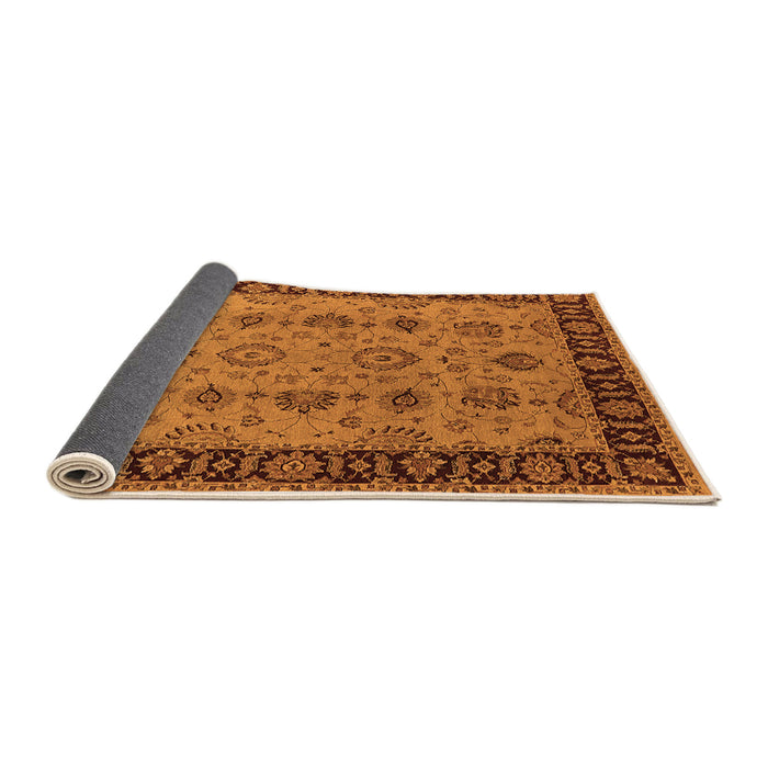 Sideview of Oriental Orange Traditional Rug, urb2851org