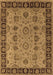 Machine Washable Oriental Brown Traditional Rug, wshurb2851brn