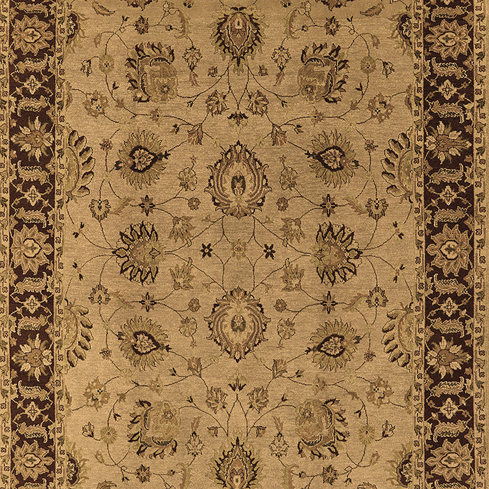 Machine Washable Oriental Brown Traditional Rug, wshurb2851brn
