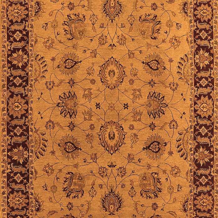 Machine Washable Oriental Orange Traditional Area Rugs, wshurb2851org