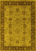 Machine Washable Oriental Yellow Traditional Rug, wshurb2851yw