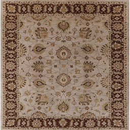 Square Machine Washable Industrial Modern Camel Brown Rug, wshurb2851