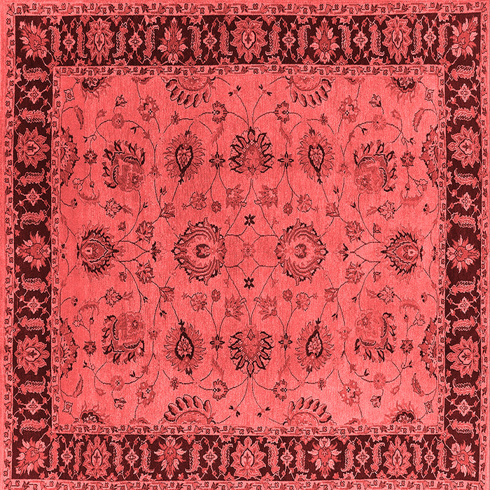 Machine Washable Oriental Red Traditional Rug, wshurb2851red