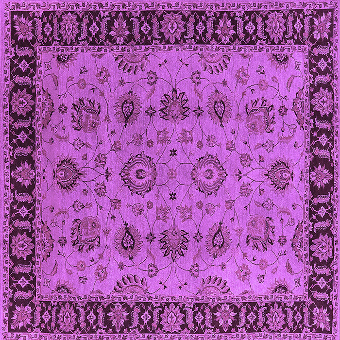 Square Oriental Purple Traditional Rug, urb2851pur