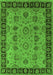 Machine Washable Oriental Green Traditional Area Rugs, wshurb2851grn