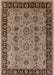 Machine Washable Industrial Modern Camel Brown Rug, wshurb2851