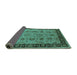 Sideview of Oriental Turquoise Traditional Rug, urb2851turq