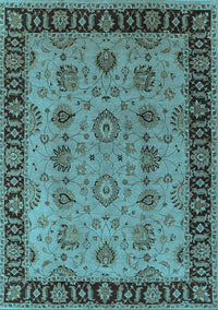Oriental Light Blue Traditional Rug, urb2851lblu