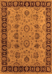 Oriental Orange Traditional Rug, urb2851org