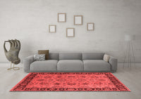 Machine Washable Oriental Red Traditional Rug, wshurb2851red