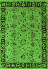 Oriental Green Traditional Rug, urb2851grn