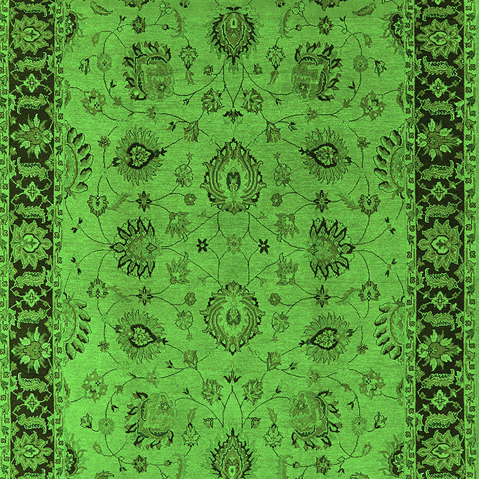 Oriental Green Traditional Rug, urb2851grn