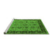 Sideview of Machine Washable Oriental Green Traditional Area Rugs, wshurb2851grn