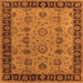 Square Machine Washable Oriental Orange Traditional Area Rugs, wshurb2851org