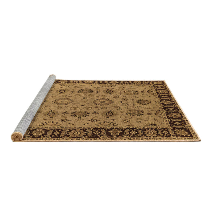 Sideview of Machine Washable Oriental Brown Traditional Rug, wshurb2851brn