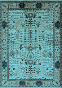 Oriental Light Blue Traditional Rug, urb2852lblu