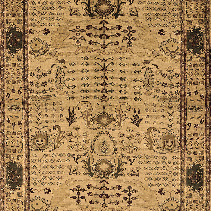 Machine Washable Oriental Brown Traditional Rug, wshurb2852brn