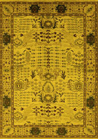 Oriental Yellow Traditional Rug, urb2852yw