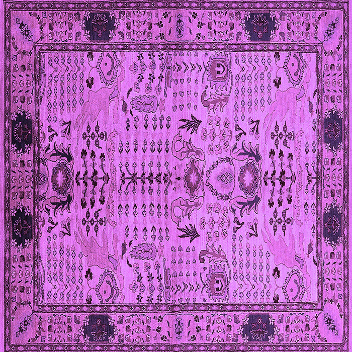 Square Oriental Purple Traditional Rug, urb2852pur