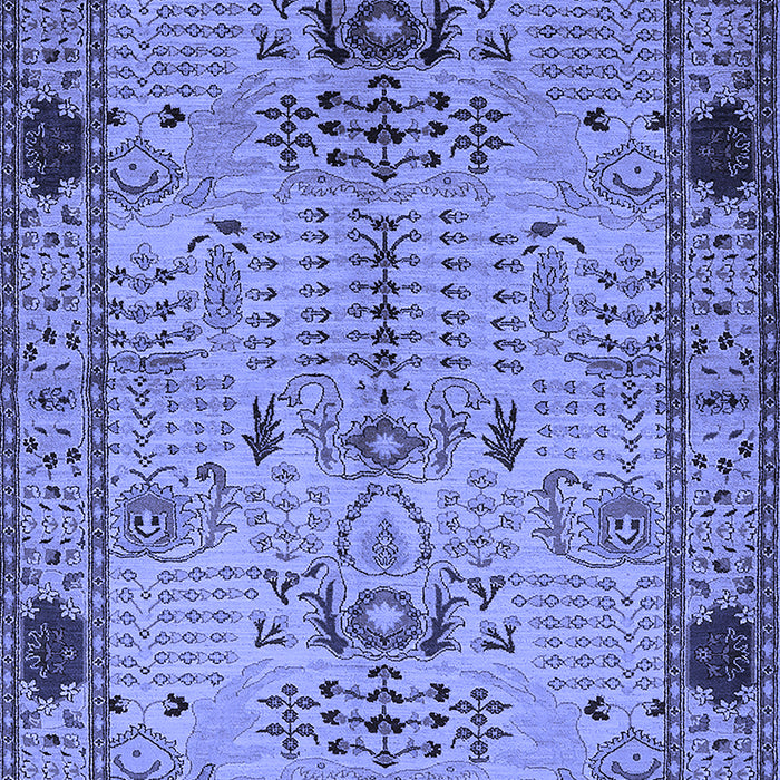 Machine Washable Oriental Blue Traditional Rug, wshurb2852blu