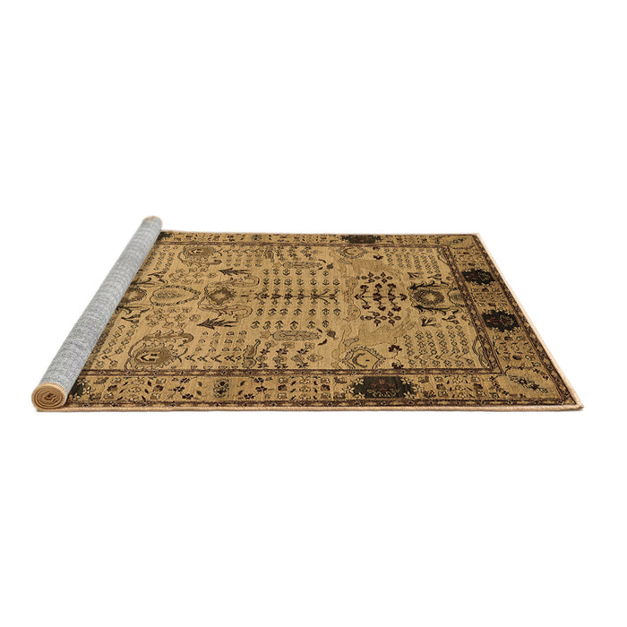 Sideview of Machine Washable Oriental Brown Traditional Rug, wshurb2852brn