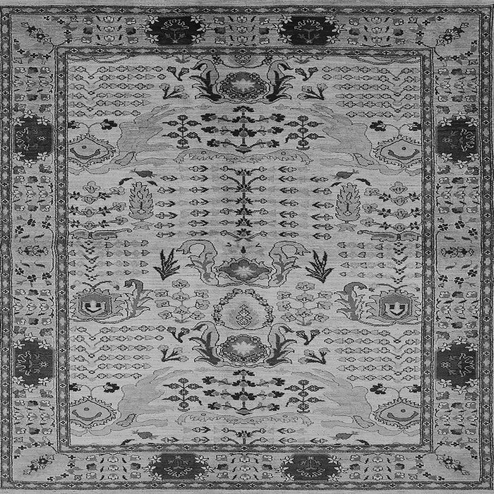 Square Oriental Gray Traditional Rug, urb2852gry