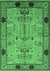 Oriental Emerald Green Traditional Rug, urb2852emgrn