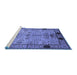 Sideview of Machine Washable Oriental Blue Traditional Rug, wshurb2852blu