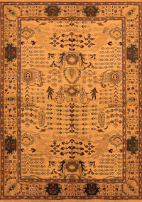 Oriental Orange Traditional Rug, urb2852org
