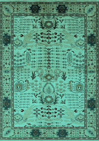 Oriental Turquoise Traditional Rug, urb2852turq