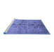 Sideview of Machine Washable Oriental Blue Traditional Rug, wshurb2853blu