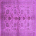 Square Oriental Purple Traditional Rug, urb2853pur