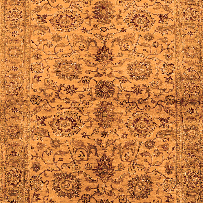 Machine Washable Oriental Orange Traditional Area Rugs, wshurb2853org