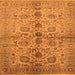 Square Oriental Orange Traditional Rug, urb2853org